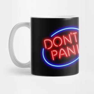 Hitchhiker's Guide - "Don't Panic" Neon Sign Mug